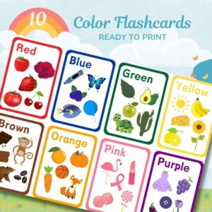 10 Fun Color Flashcards with Graphics